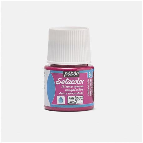 Setacolor Opaque Fabric Paint 45ml - Orient Red Shimmer