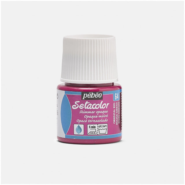 Setacolor Opaque Fabric Paint 45ml - Orient Red Shimmer