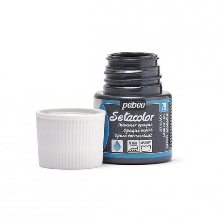 Setacolor Opaque Fabric Paint 45ml - Jet Black Shimmer