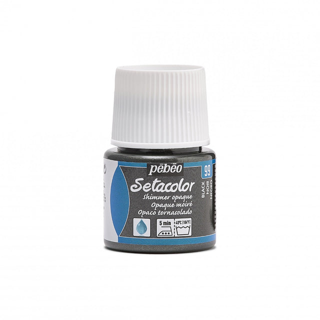 Setacolor Opaque Fabric Paint 45ml - Black Shimmer
