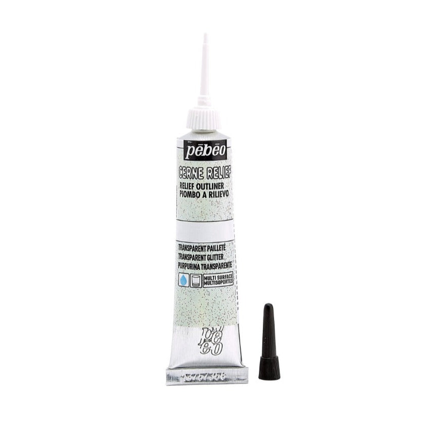 Pebeo Cerne Relief 20ml - Transparent Glitter