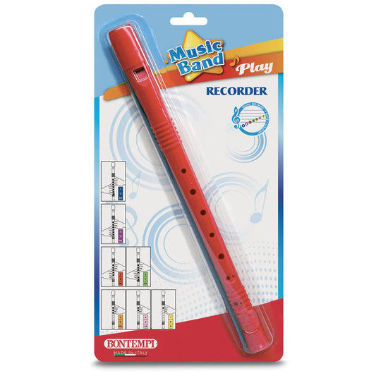 Red Soprano Recorder Baroque fingering (C-D)