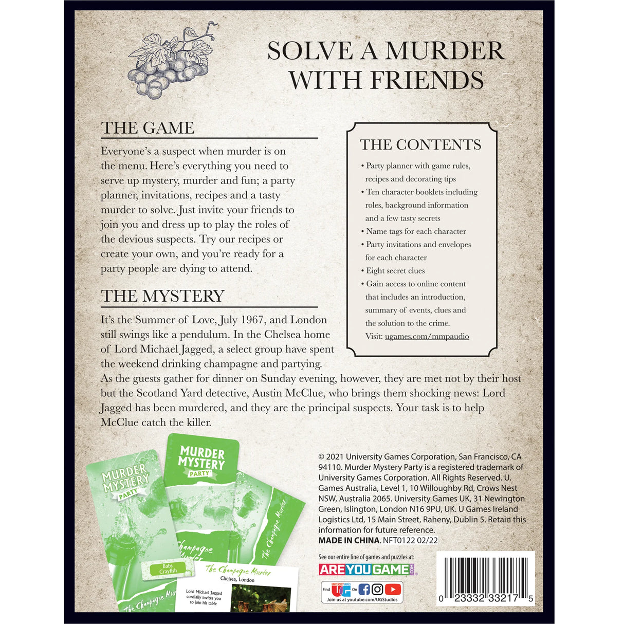 Murder Mystery Party Game - Champagne Murders