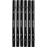 Textile Markers Line 2.3+3.6mm - Black (6 Pieces)