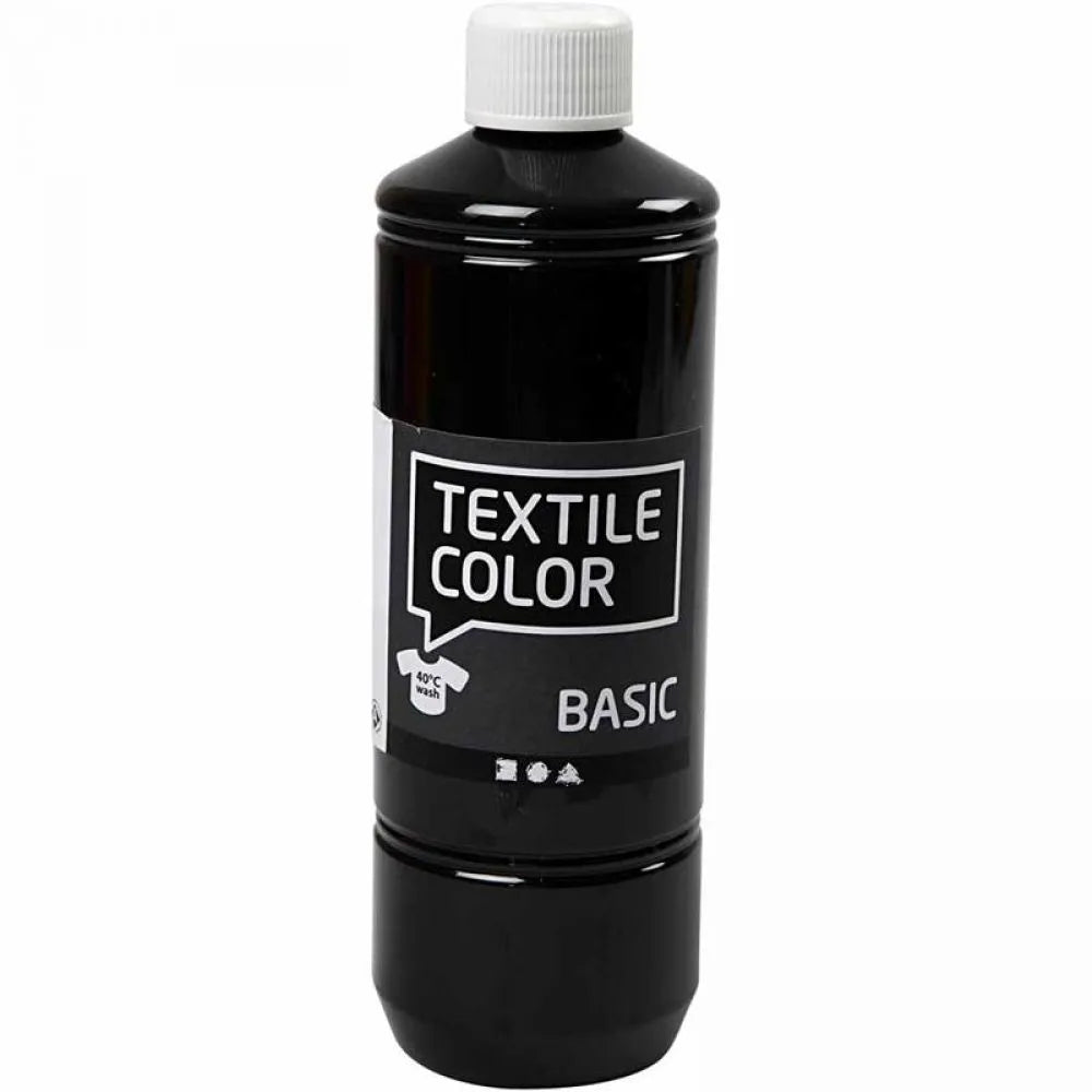 Textile Color Paint, 500 ml, black