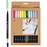 Watercolour Marker - Pastel Colours 2+4-8 mm (12 Pack)