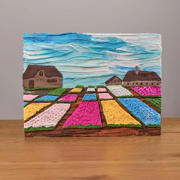 OKTO 3D Clay Painting Creative - Flower Beds In Holland