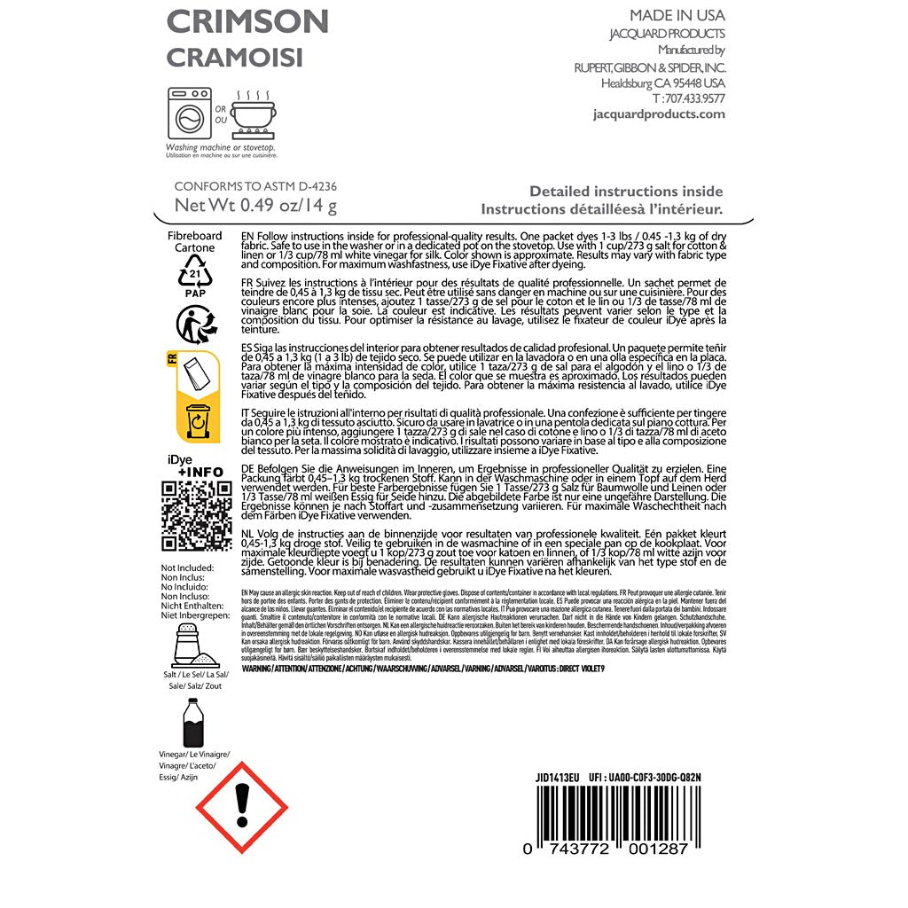iDye for Natural Fabrics (090) 14g - Crimson