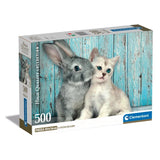 500 Piece Jigsaw Puzzle - Cat & Bunny