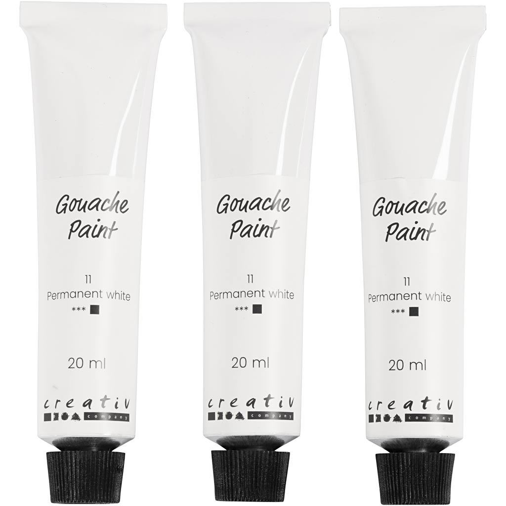Gouache Paint - White 3x20ml