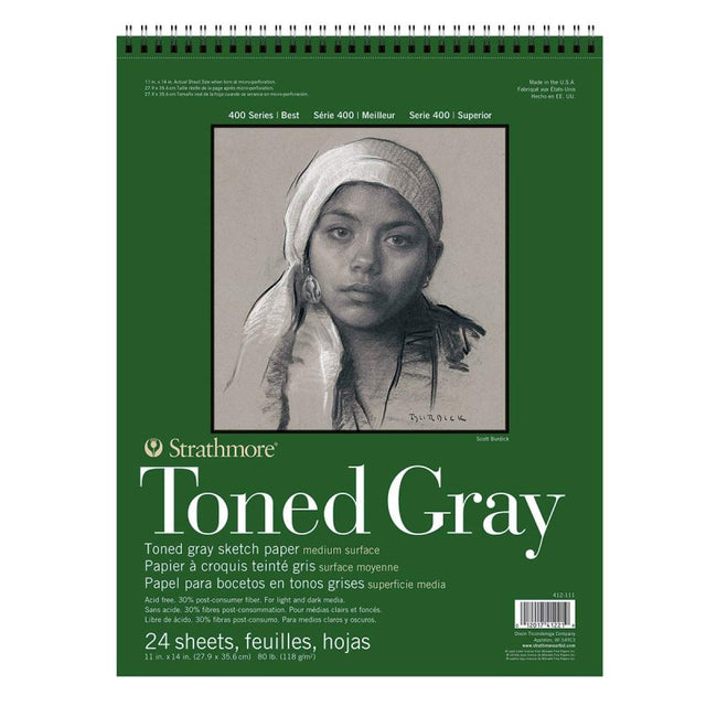 Strathmore 400 Toned Gray Sketch Pad 118g - 11x14"