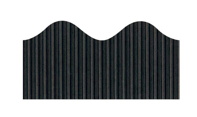 Bordette Scalloped - Black 57mm x 15m