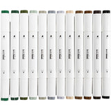 Illustration Markers - Nature Colours 1+8 mm (12 Pack)