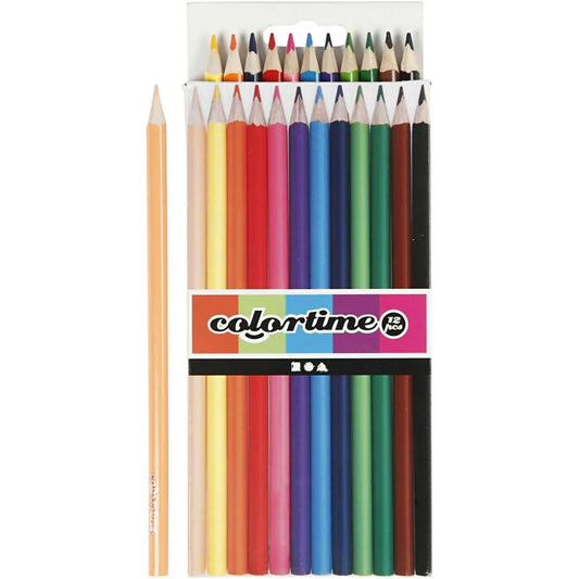 Colortime colouring pencils, lead: 3 mm, 12 pcs