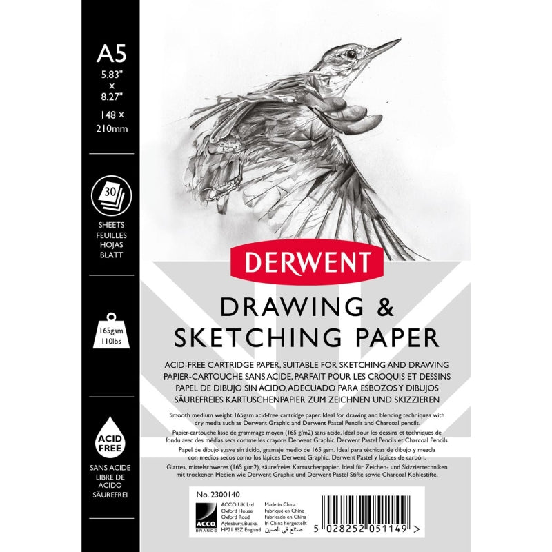 Derwent Drawing & Sketching Paper A5 Portrait