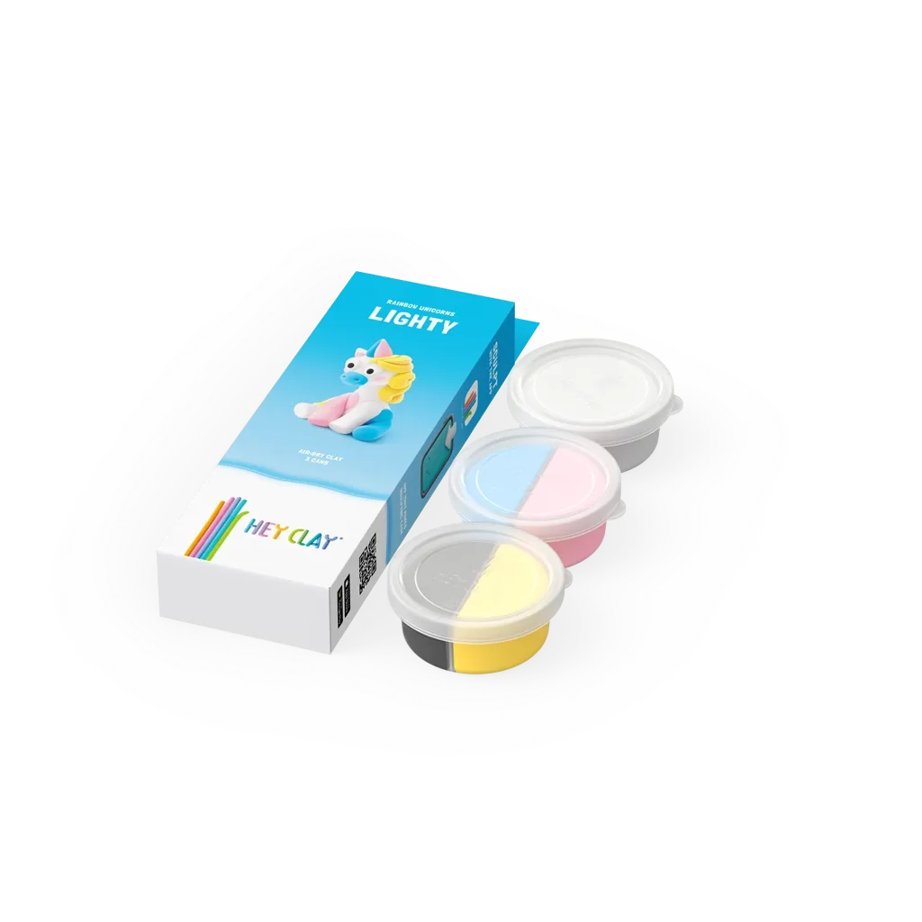 Hey Clay - Rainbow Unicorn: Lighty (3 Cans)