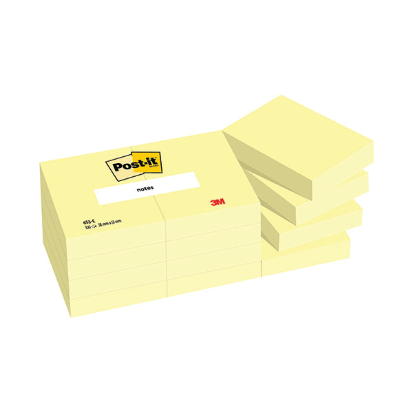 Post-It Notes 51X38 Ylw 100Sh Pk12 – Art & Hobby
