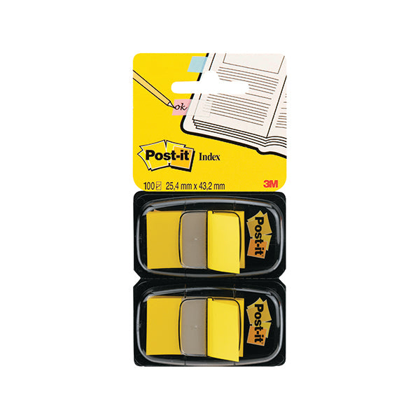 Post-it Index Tabs Dispenser with Yellow Tabs (Pack of 2) 680-Y2EU