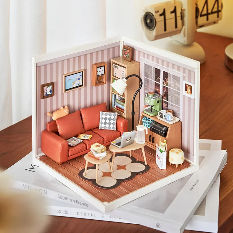 Rolife Cozy Living Lounge DIY Miniature House