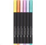 Faber Castell Black Edition Brush Pens - Pastel (Pack of 6)