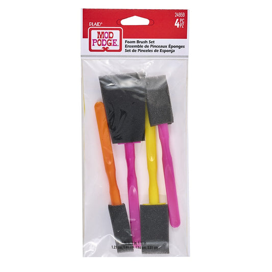 Mod Podge 4 Piece Foam Brush Set