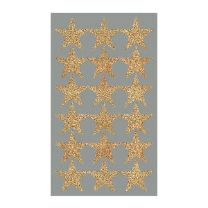 Large Gold Glitter Star Sticker Sheets
