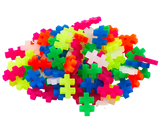 Colorful puzzle pieces on a white background