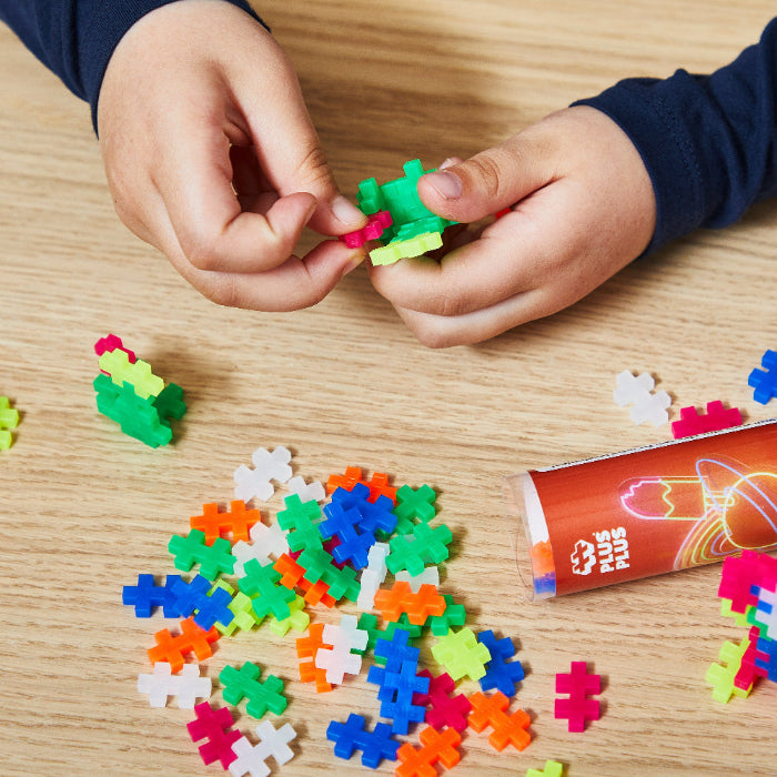 Plus-Plus 100 Piece Tube - Neon Colour Mix