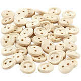 Wooden Buttons 8 mm, 2 Holes (50 Pack)