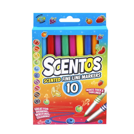 Scentos Fine Line Markers (10 Pack)