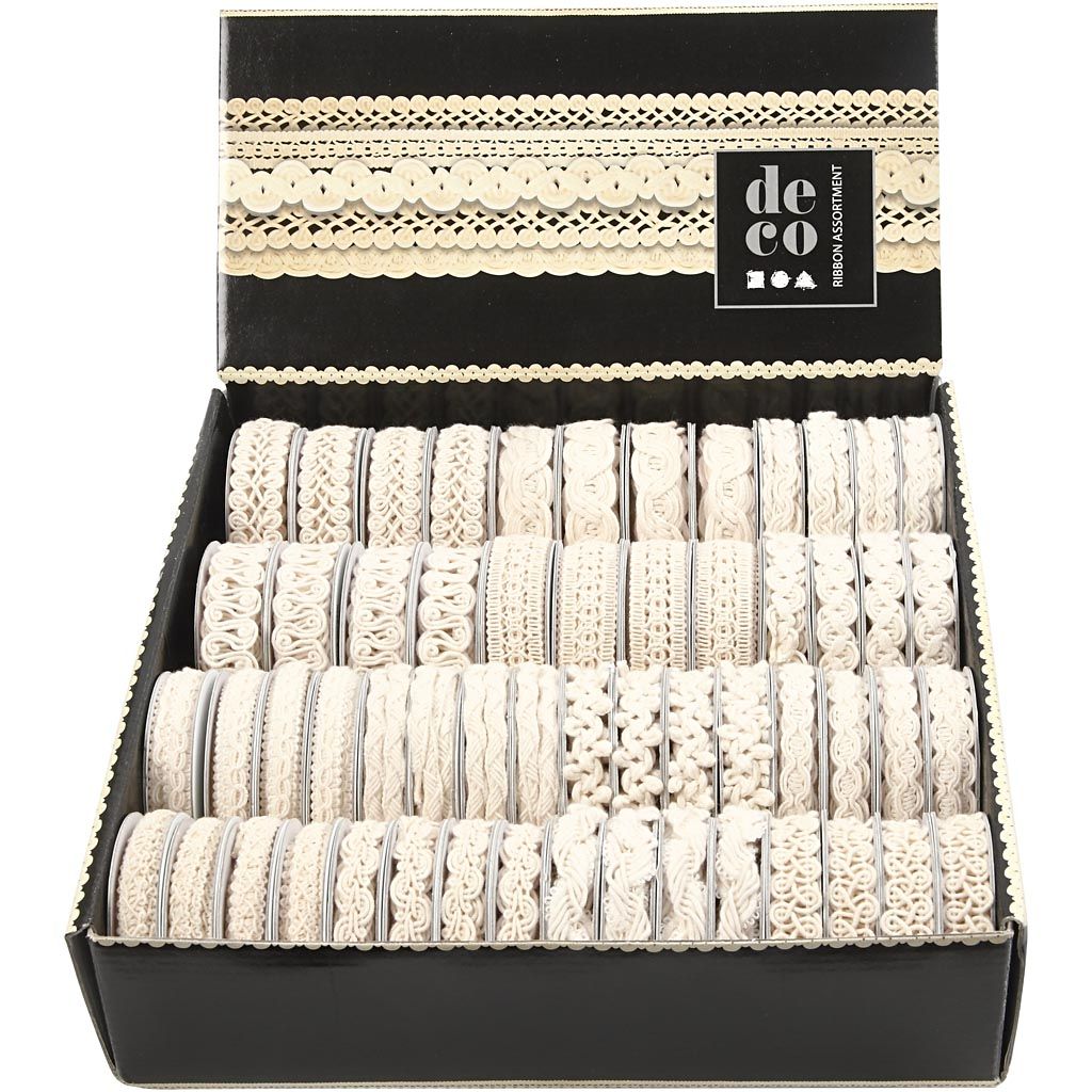Decorative Ribbon 6-18mm 9m - Cream