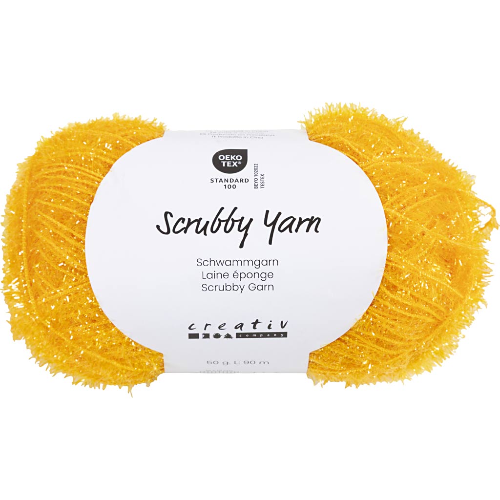 Scrubby Yarn L: 90m Yellow 50g