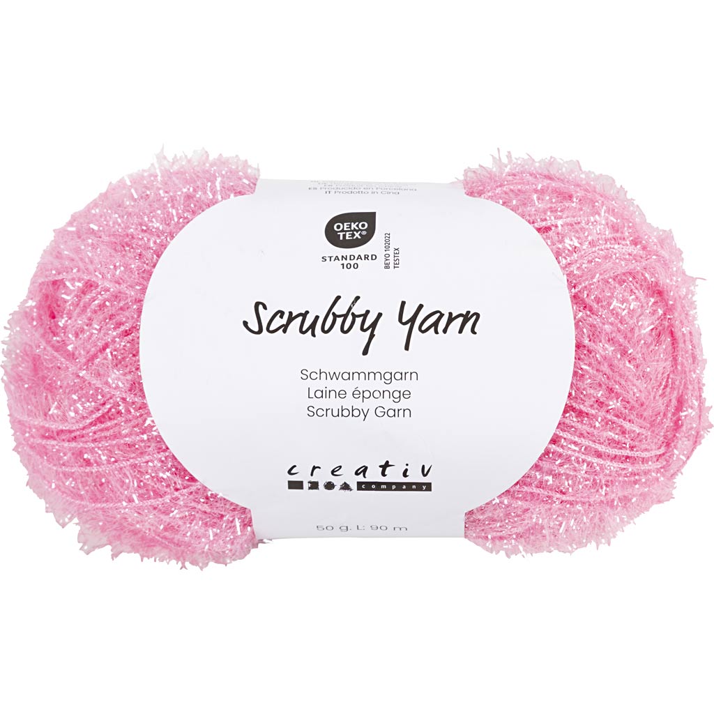 Scrubby Yarn L: 90m Light Red 50g