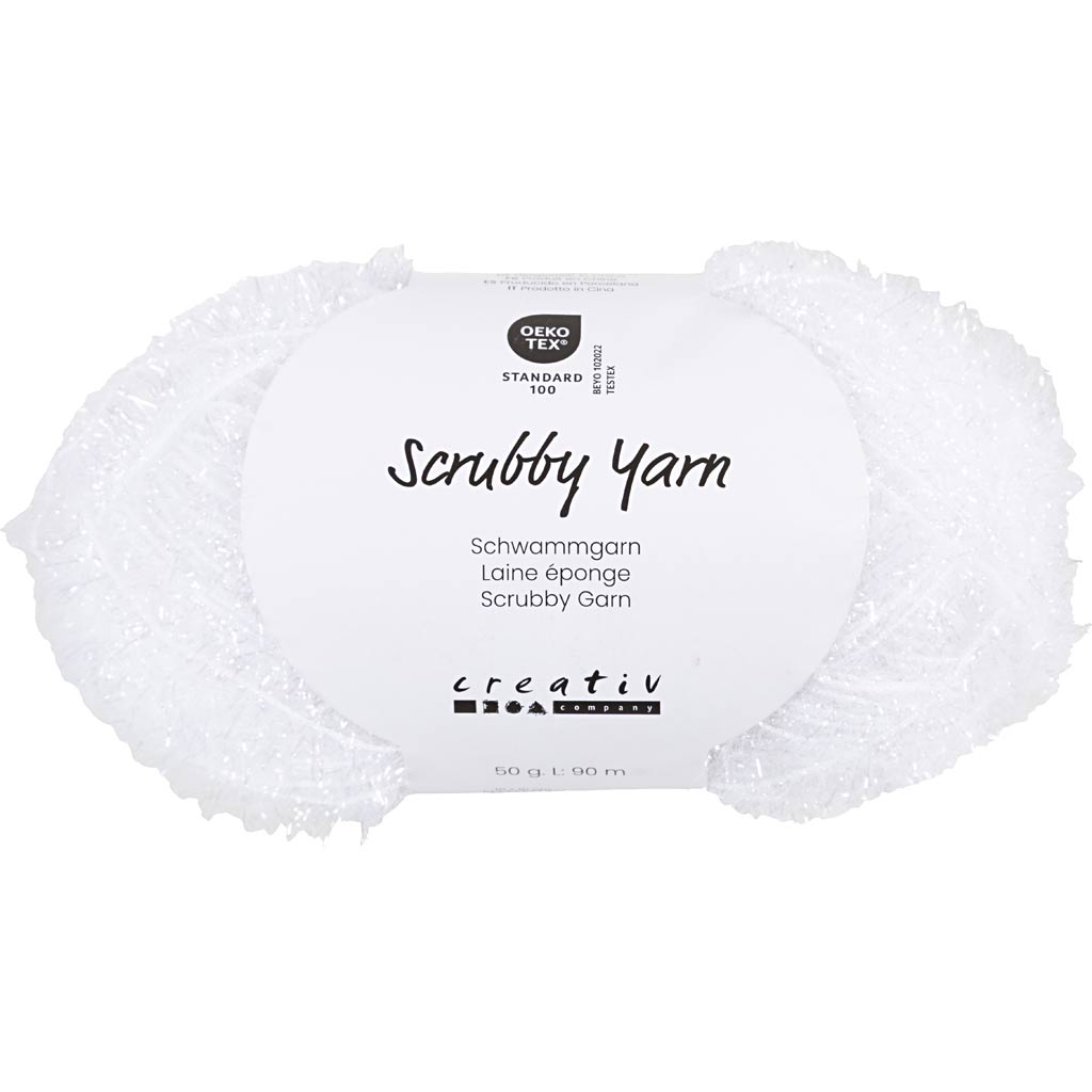 Scrubby Yarn L: 90m White 50g