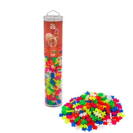 Plus-Plus 240 Piece Tube - Neon Color Mix