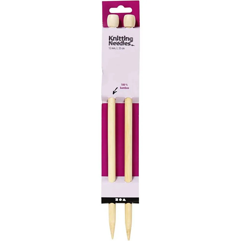 Knitting Needles, size 12, L: 35 cm, 1 pair