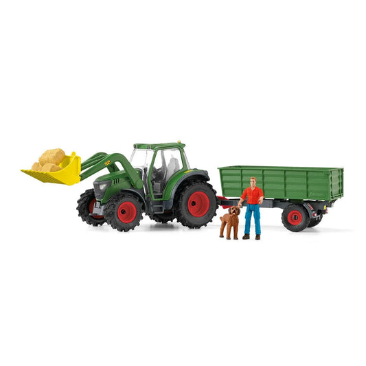 Schleich Farm World Tractor with Trailer Set