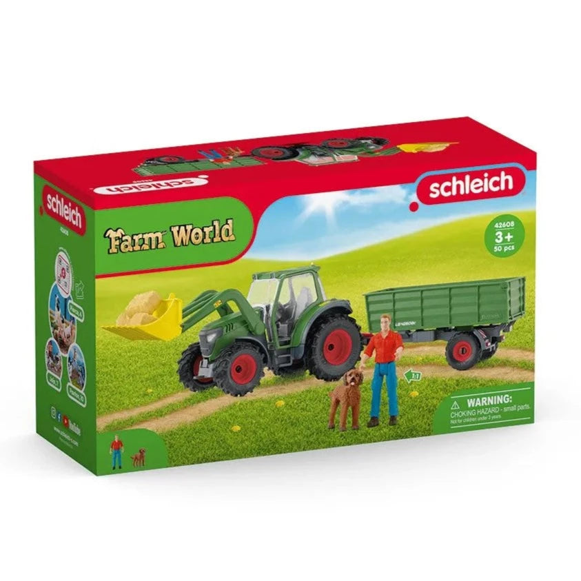 Schleich Farm World Tractor with Trailer Set