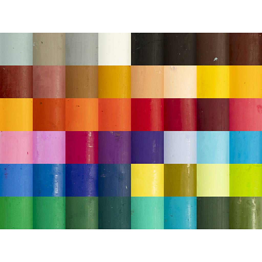 Oil Pastels L:7cm Thickness 11mm  - Assorted Colours (48 Pack)