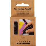 Oil Pastel Holder L:6.2cm D:1 cm - Black (3 Pack)