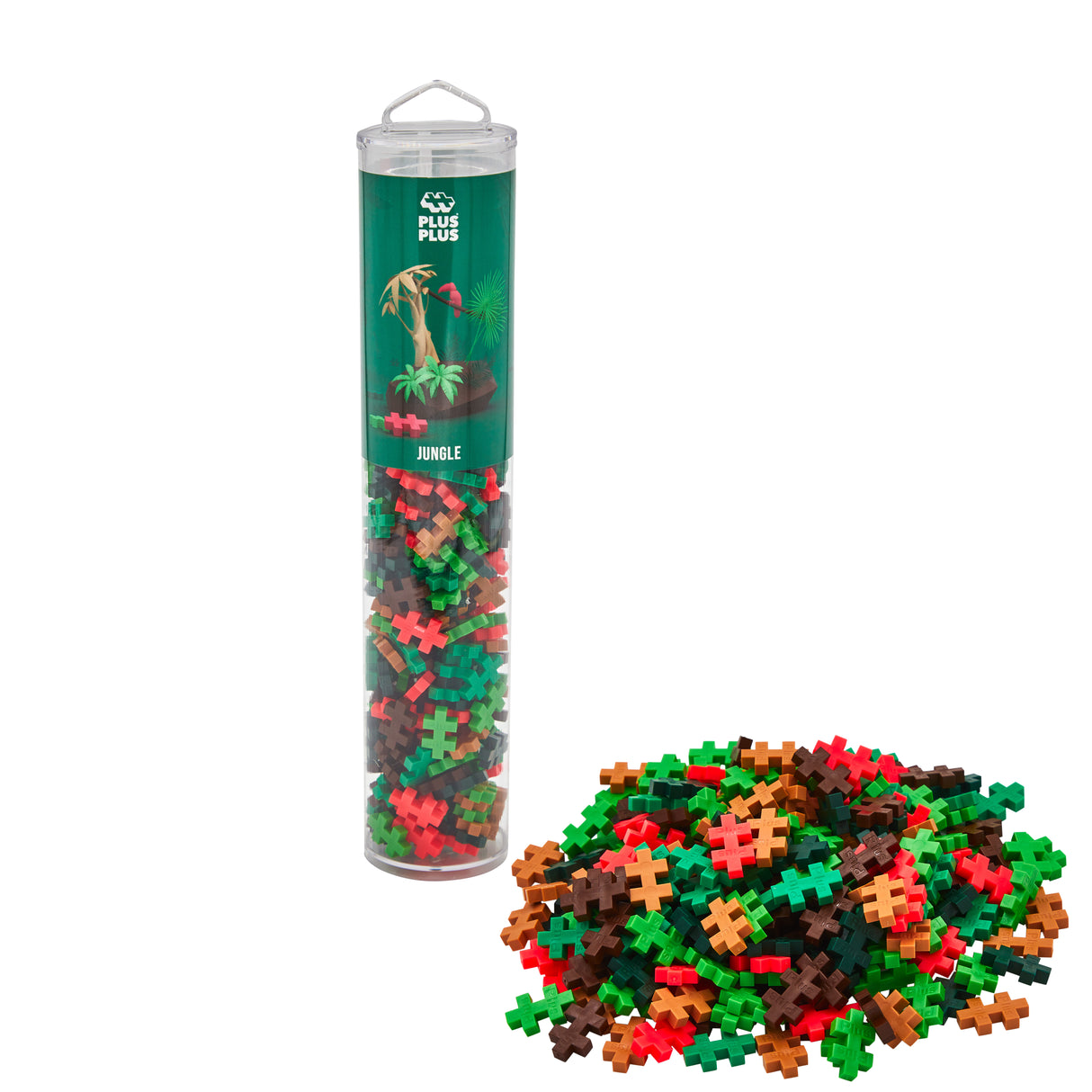 Plus-Plus 240 Piece Tube - Jungle Color Mix