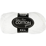 Cotton Yarn no. 8/4, L: 170 m - White