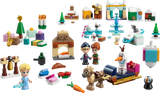 Collection of LEGO Frozen 2 building pieces including characters and scenes.