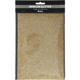 Iron on Foil - Glitter Gold in A5 Size (1 Sheet)