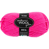 Melbourne Wool Yarn L: 92m Needle 4-5.5 Neon Pink 50g