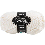 Melbourne Wool Yarn L: 92m Needle 4-5.5 Off-White 50g Ball