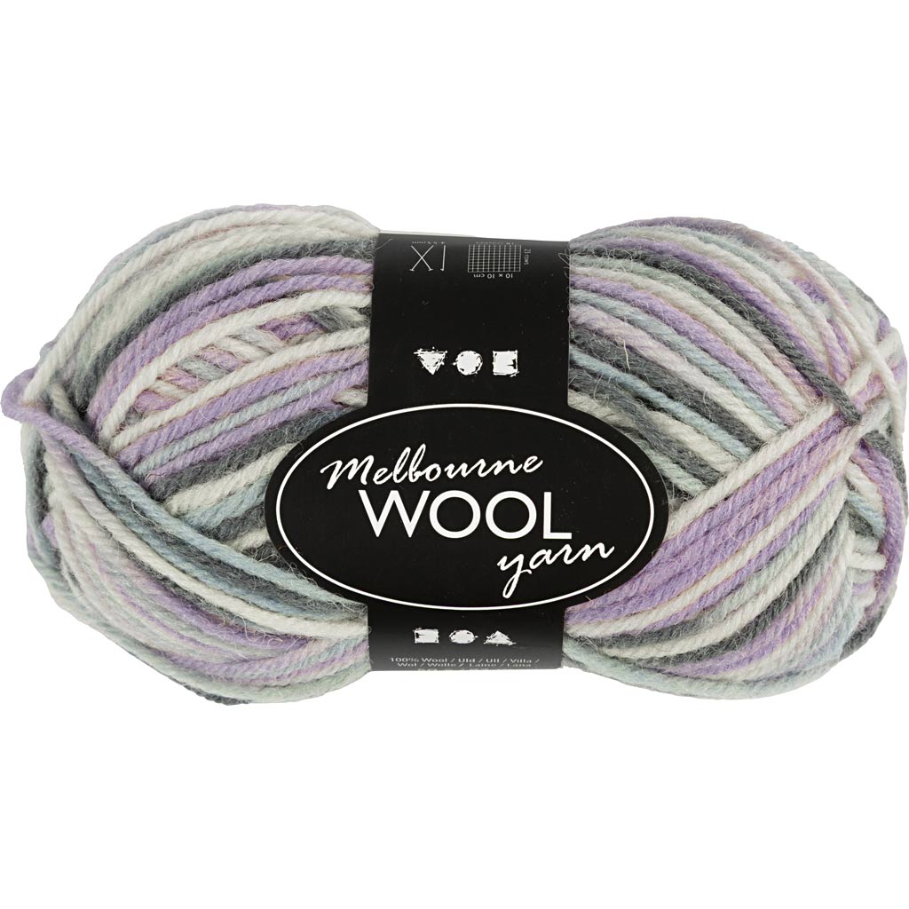 Melbourne Wool Yarn L: 92m Needle 4-5.5 Dark Purple 50g