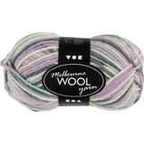 Melbourne Wool Yarn L: 92m Needle 4-5.5 Dark Purple 50g