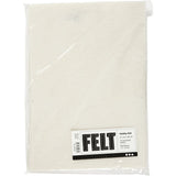 A4 Felt Sheets - Off-White (Pack of 10)
