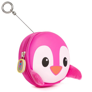Boppi Tiny Trekker Keyring Pouch Coin Purse - Pink Penguin
